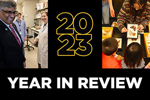 2023 Year in Review, a portion of the annual report cover